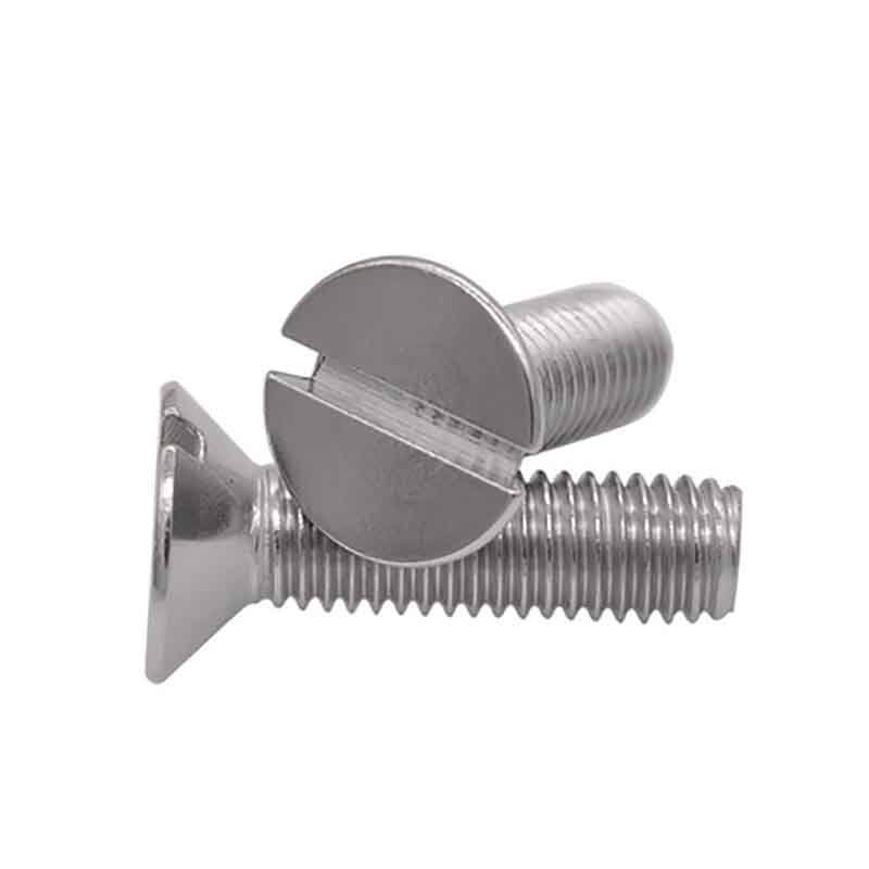 Boulon à la tête plate à fente finie
