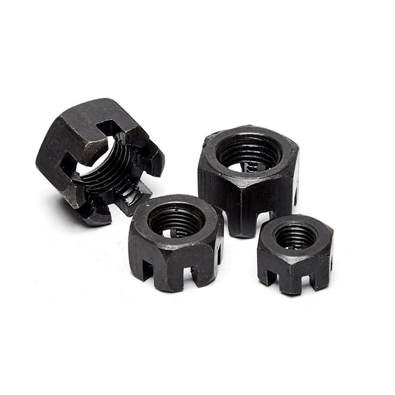 Écrou crénelé à fente hexagonale