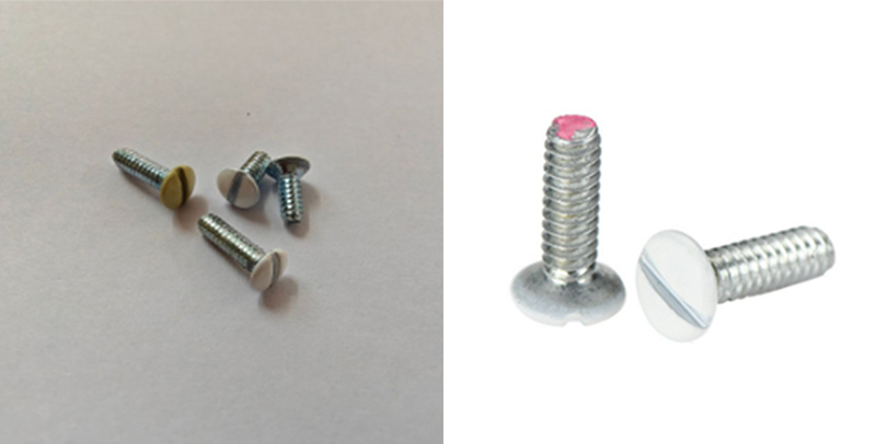 Countersunk slotted raised head screws