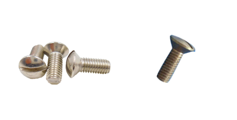 Countersunk slotted raised head screws
