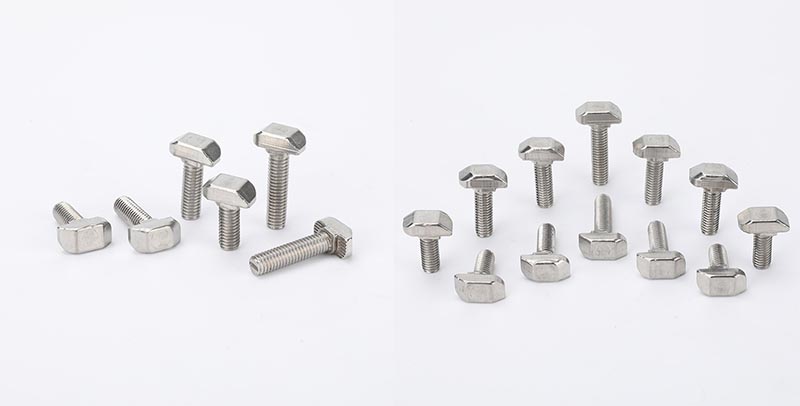 T shaped square neck bolt