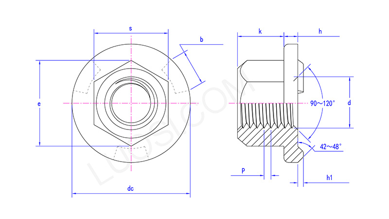 Security-Grade Welding Flange Nut