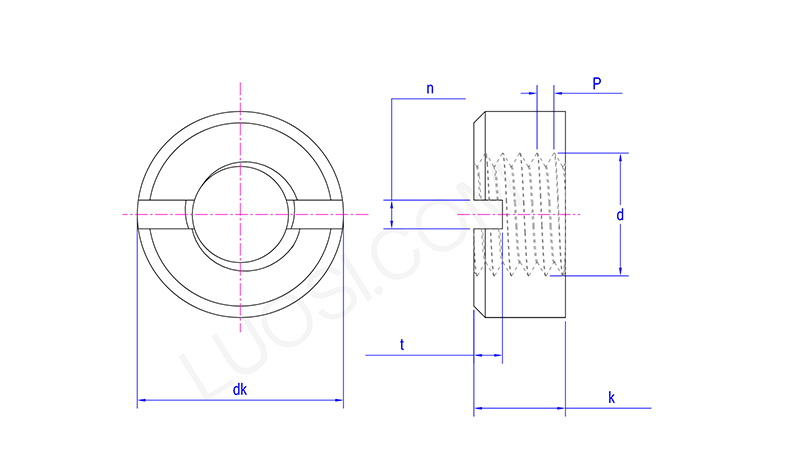Round Nut with Slot