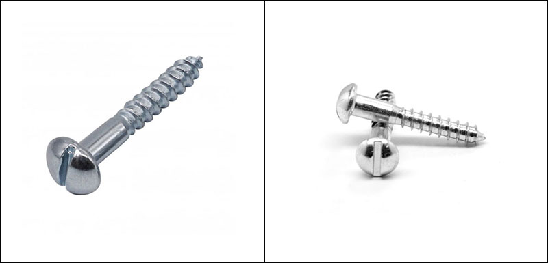 Slotted Round Head Steel Wood Screws