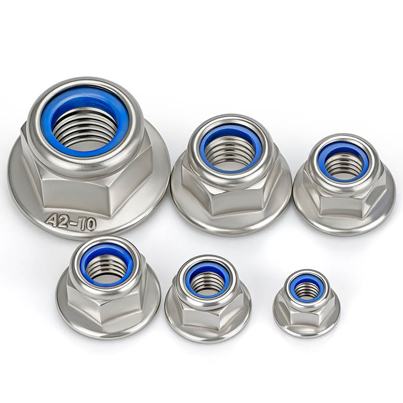 Écrou de blocage en nylon avec bride