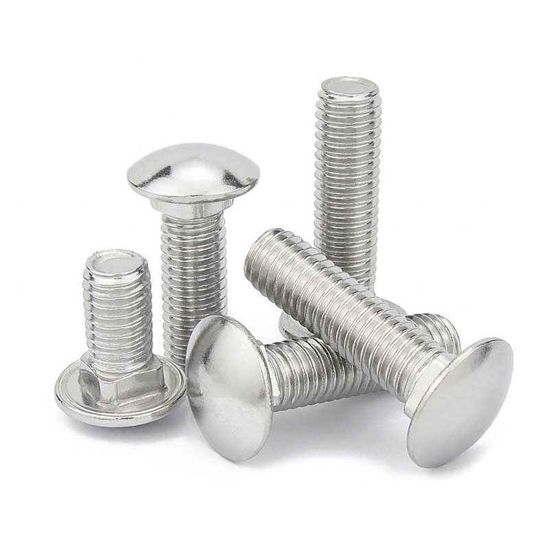 Boulon de cou carré de tête ronde fini rugueuse