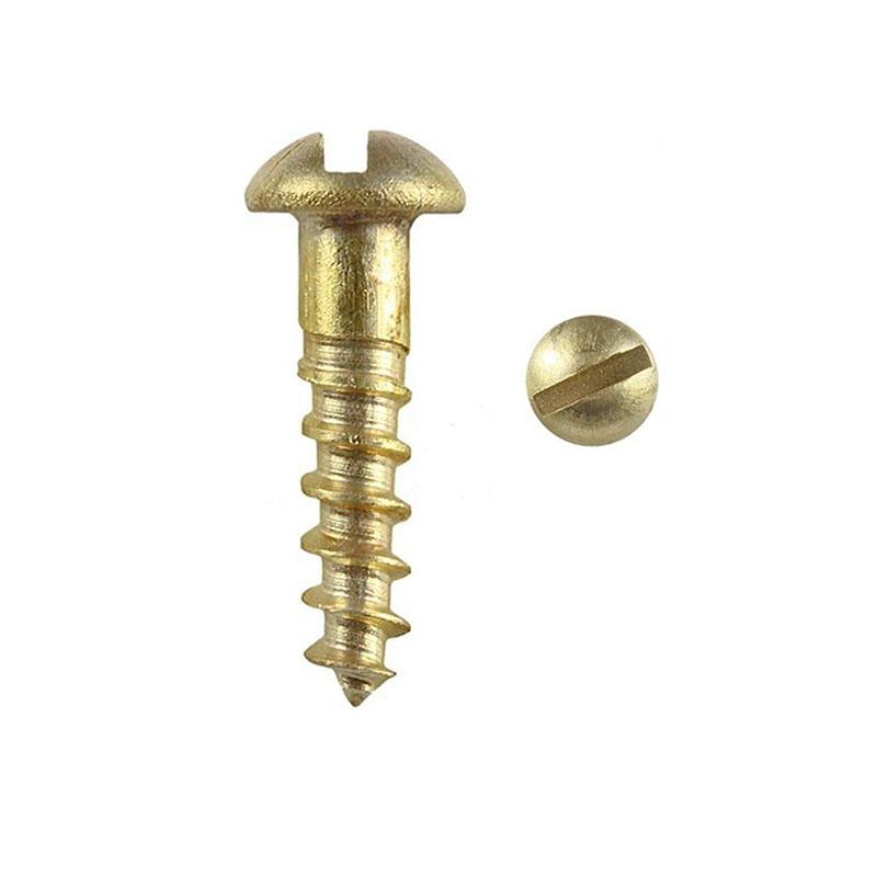 Vis à bois fendues à tête ronde en bronze de silicium