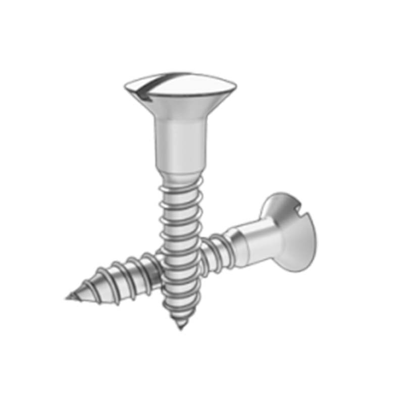 Vis à bois à tête fraisée surélevée et fendue