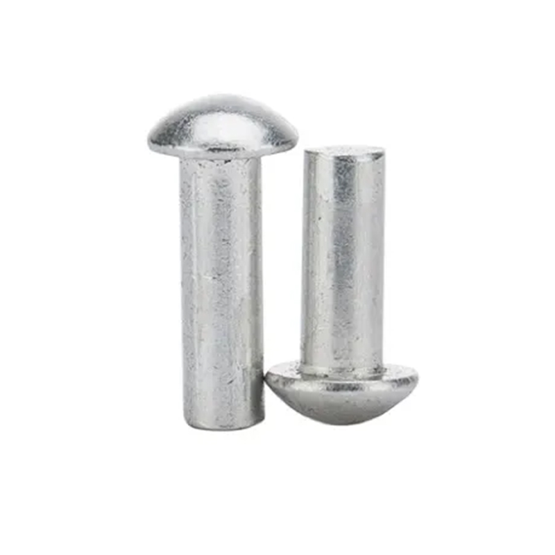 Rivet à tête ronde plate solide