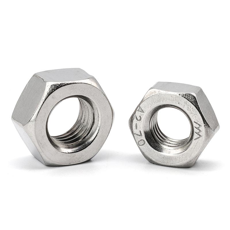 Écrou hexagone mince avec fil de pas fin
