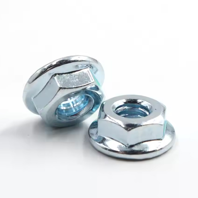 Écrou de bride hexagonale plaquée au zinc